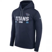 Wholesale Cheap Men's Tennessee Titans Nike Navy Sideline ThermaFit Performance PO Hoodie