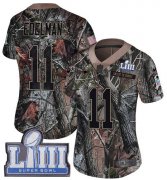 Wholesale Cheap Nike Patriots #11 Julian Edelman Camo Super Bowl LIII Bound Women's Stitched NFL Limited Rush Realtree Jersey