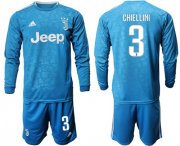 Wholesale Cheap Juventus #3 Chiellini Third Long Sleeves Soccer Club Jersey