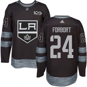 Wholesale Cheap Adidas Kings #24 Derek Forbort Black 1917-2017 100th Anniversary Stitched NHL Jersey