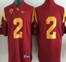 Wholesale Cheap USC Trojans #2 Red 2015 College Football Nike Limited Jersey