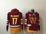 Cheap Men's Washington Commanders #17 Terry McLaurin Burgundy Lace-Up Pullover Hoodie