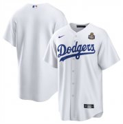 Cheap Men's Los Angeles Dodgers Blank White 2024 World Series Cool Base Stitched Baseball Jersey