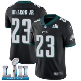 Wholesale Cheap Nike Eagles #23 Rodney McLeod Jr Black Alternate Super Bowl LII Men\'s Stitched NFL Vapor Untouchable Limited Jersey