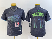 Wholesale Cheap Youth Tampa Bay Rays #17 Isaac Paredes Charcoal 2024 City Connect Limited Cool Base Jerseys