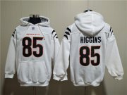 Wholesale Cheap Men's Cincinnati Bengals #85 Tee Higgins White Pullover Hoodie