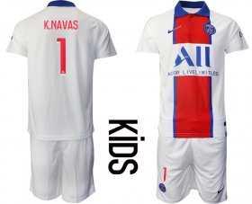 Wholesale Cheap Youth 2020-2021 club Paris St German away 1 white Soccer Jerseys