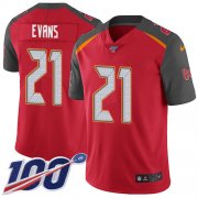 Wholesale Cheap Nike Buccaneers #21 Justin Evans Red Team Color Men's Stitched NFL 100th Season Vapor Untouchable Limited Jersey