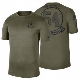 Wholesale Cheap Dallas Cowboys #54 Jaylon Smith Olive 2019 Salute To Service Sideline NFL T-Shirt