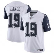 Cheap Men's Dallas Cowboys #19 Trey Lance White Color Rush Limited Football Stitched Jersey