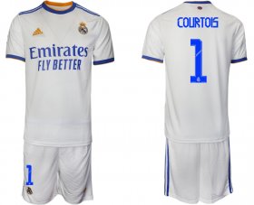 Wholesale Cheap Men 2021-2022 Club Real Madrid home white 1 Soccer Jerseys