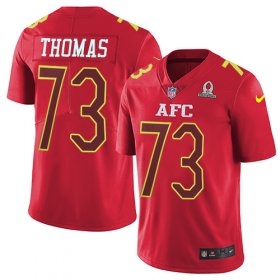 Wholesale Cheap Nike Browns #73 Joe Thomas Red Men\'s Stitched NFL Limited AFC 2017 Pro Bowl Jersey