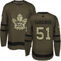 Wholesale Cheap Adidas Maple Leafs #51 Jake Gardiner Green Salute to Service Stitched NHL Jersey