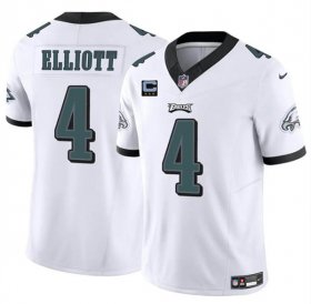 Cheap Men\'s Philadelphia Eagles #4 Jake Elliott White F.U.S.E With 3-Star C Patch Vapor Untouchable Limited Football Stitched Jersey