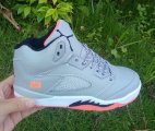 Wholesale Cheap Kids Air Jordan 5 Hot Lava Grey/black-orange-white