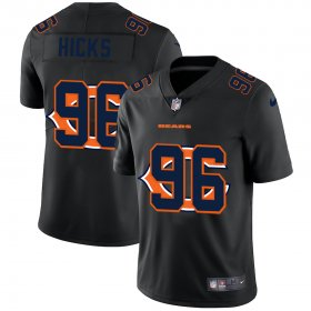 Wholesale Cheap Chicago Bears #96 Akiem Hicks Men\'s Nike Team Logo Dual Overlap Limited NFL Jersey Black