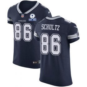 Wholesale Cheap Nike Cowboys #86 Dalton Schultz Navy Blue Team Color Men\'s Stitched With Established In 1960 Patch NFL Vapor Untouchable Elite Jersey