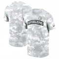 Cheap Men's Pittsburgh Steelers 2024 Arctic Camo Salute To Service Performance T-Shirt