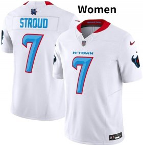 Cheap Women Houston Texans #7 C.J. Stroud White 2024 F.U.S.E. Limited Stitched Jersey