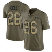 Wholesale Cheap Nike Jets #26 Le'Veon Bell Olive/Camo Men's Stitched NFL Limited 2017 Salute To Service Jersey