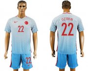 Wholesale Cheap Turkey #22 Oztekin Away Soccer Country Jersey