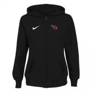 Wholesale Cheap Women's Arizona Cardinals Stadium Rally Full Zip Hoodie Black