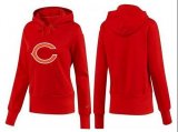 Wholesale Cheap Women's Chicago Bears Logo Pullover Hoodie Red