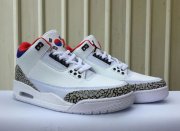 Wholesale Cheap Air Jordan 3 Retro Korea White/Grey Cement-Black-Red