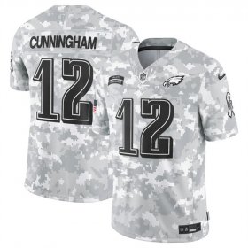 Men\'s Philadelphia Eagles #12 Randall Cunningham 2024 F.U.S.E Arctic Camo Salute To Service Limited Stitched Football Jersey