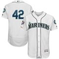 Wholesale Cheap Seattle Mariners #42 Majestic 2019 Jackie Robinson Day Flex Base Jersey White