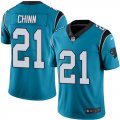 Wholesale Cheap Nike Panthers #21 Jeremy Chinn Blue Youth Stitched NFL Limited Rush Jersey