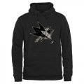 Wholesale Cheap Men's San Jose Sharks Black Rink Warrior Pullover Hoodie