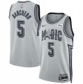 Cheap Men's Orlando Magic #5 Paolo Banchero Silver 2024-25 City Edition Stitched Basketball Jersey