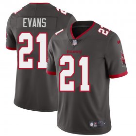 Wholesale Cheap Tampa Bay Buccaneers #21 Justin Evans Men\'s Nike Pewter Alternate Vapor Limited Jersey