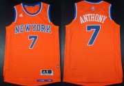 Wholesale Cheap New York Knicks #7 Carmelo Anthony Revolution 30 Swingman 2014 New Orange Jersey