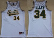 Wholesale Cheap Seattle Supersonics #34 Ray Allen White AU Swingman Jersey