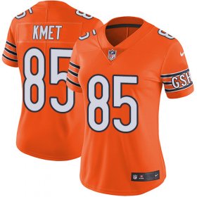 Wholesale Cheap Nike Bears #85 Cole Kmet Orange Women\'s Stitched NFL Limited Rush Jersey