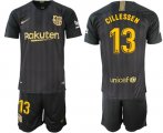 Wholesale Cheap Barcelona #13 Cillessen Black Soccer Club Jersey