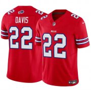 Cheap Men's Buffalo Bills #22 Ray Davis Red 2024 F.U.S.E. Vapor Untouchable Limited Stitched Football Jersey