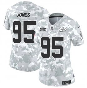 Cheap Women\'s Kansas City Chiefs #95 Chris Jones 2024 F.U.S.E Arctic Camo Salute To Service Limited Stitched Football Jersey(Run Small)