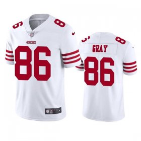 Wholesale Cheap Men\'s San Francisco 49ers #86 Danny Gray White Stitched Football Jersey