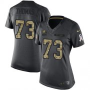 Wholesale Cheap Nike Browns #73 Joe Thomas Black Women's Stitched NFL Limited 2016 Salute to Service Jersey