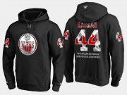 Wholesale Cheap Oilers #44 Zack Kassian NHL Banner Wave Usa Flag Black Hoodie