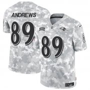 Cheap Men's Baltimore Ravens #89 Mark Andrews 2024 F.U.S.E. Arctic Camo Salute to Service Limited Football Stitched Jersey