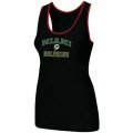 Wholesale Cheap Women's Nike Miami Dolphins Heart & Soul Tri-Blend Racerback Stretch Tank Top Black