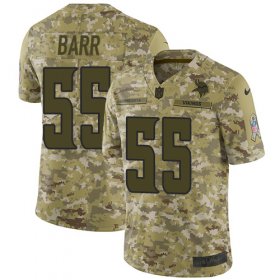 Wholesale Cheap Nike Vikings #55 Anthony Barr Camo Youth Stitched NFL Limited 2018 Salute to Service Jersey