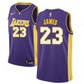 Wholesale Cheap Nike Los Angeles Lakers #23 LeBron James Purple NBA Swingman Statement Edition Jersey