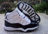 Wholesale Cheap Air Jordan 11 Kids Shoes White/Black