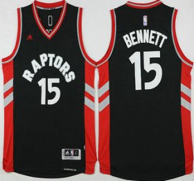 Wholesale Cheap Men\'s Toronto Raptors #15 Anthony Bennett Revolution 30 Swingman 2015-16 New Black Jersey