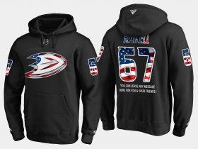 Wholesale Cheap Ducks #67 Rickard Rakell NHL Banner Wave Usa Flag Black Hoodie